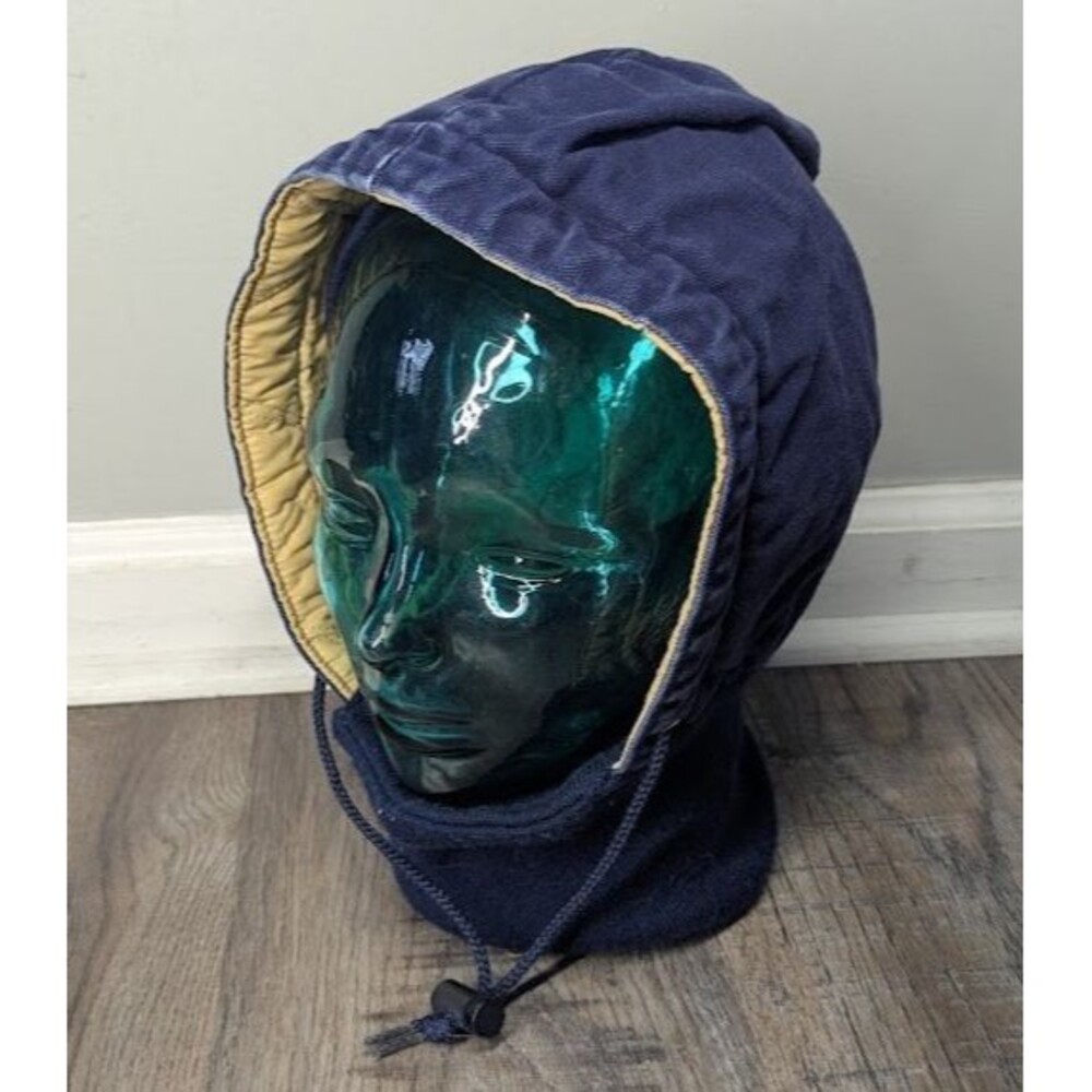 VTG Carhartt Denim Quilt Lined Canvas Duck Hood USA Made Adult One Size HTF